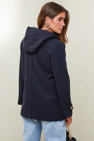 Dufflecoat met Capuchon  - Marineblauw