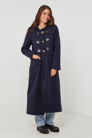Dufflecoat met Capuchon  - Marineblauw