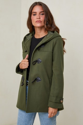 Dufflecoat met Capuchon  - Kaki