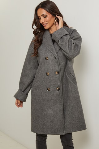 Manteau droit - Gris