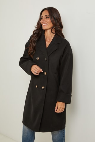 Manteau droit - Noir