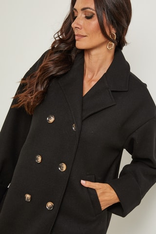 Manteau droit - Noir