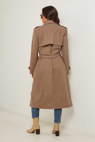 Rechte Lange Jas - Taupe