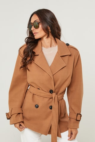 Manteau droit - Camel