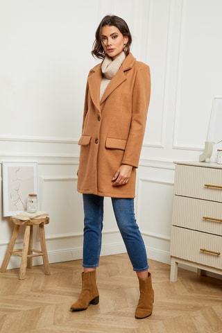 Manteau droit - Camel