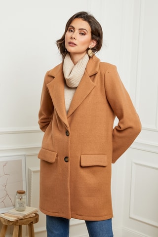 Manteau droit - Camel