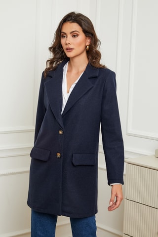 Manteau droit - Bleu marine