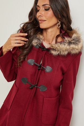 Jas met Capuchon - Bordeauxrood