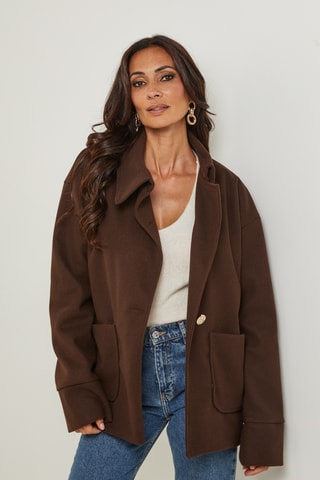 Manteau droit - Marron