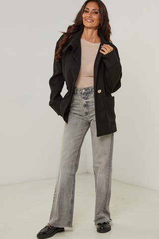 Manteau droit - Noir