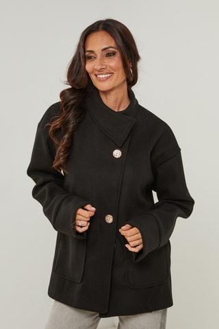 Manteau droit - Noir