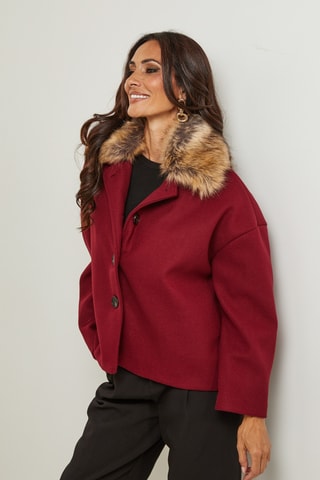 Manteau droit - Bordeaux