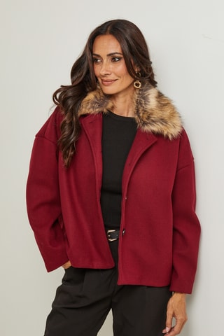 Manteau droit - Bordeaux