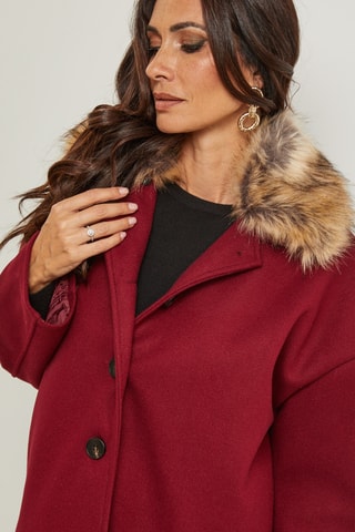 Manteau droit - Bordeaux