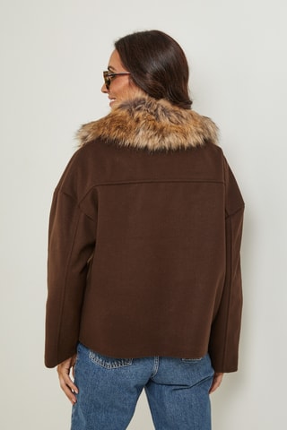 Manteau droit - Marron