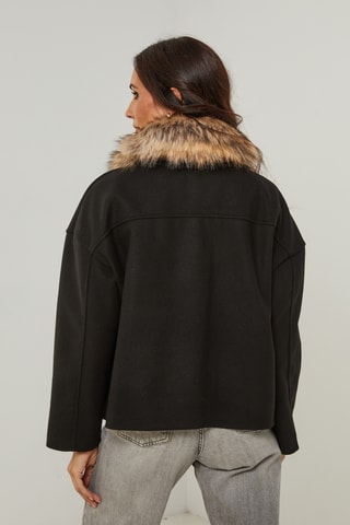 Manteau droit - Noir