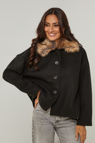Manteau droit - Noir