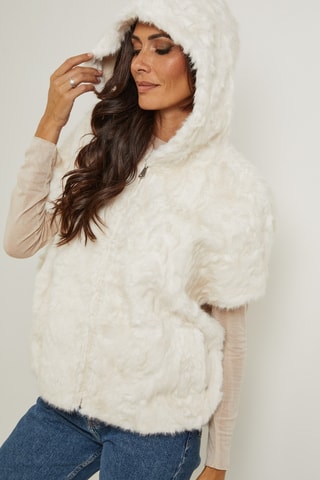 Veste à capuche - Écru