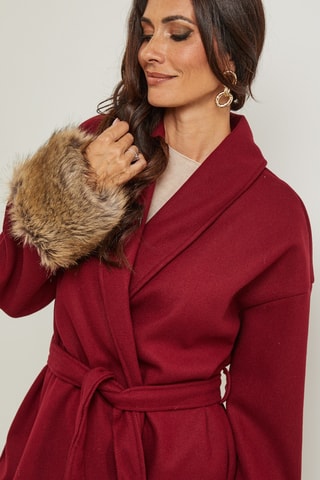 Manteau droit - Bordeaux