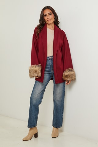 Manteau droit - Bordeaux
