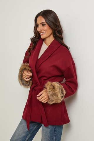 Manteau droit - Bordeaux