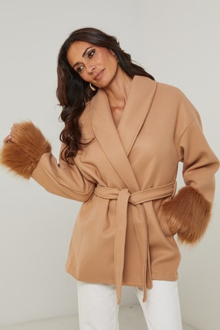 Manteau droit - Camel