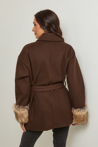 Manteau droit - Marron