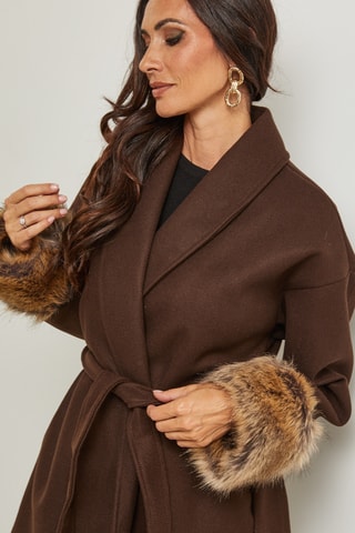 Manteau droit - Marron