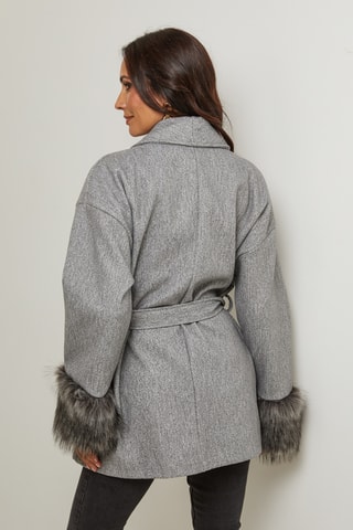 Manteau droit - Gris