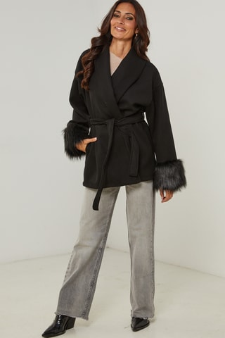Manteau droit - Noir