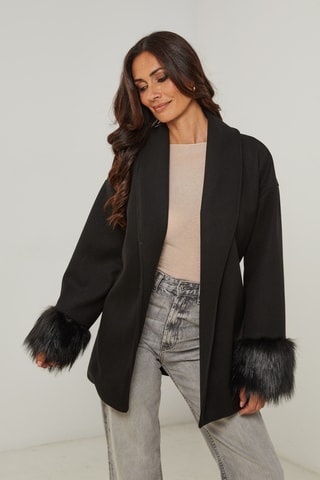 Manteau droit - Noir