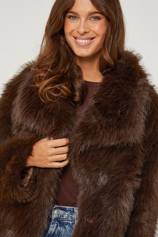 Manteau droit - Marron