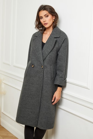 Manteau droit long - Anthracite