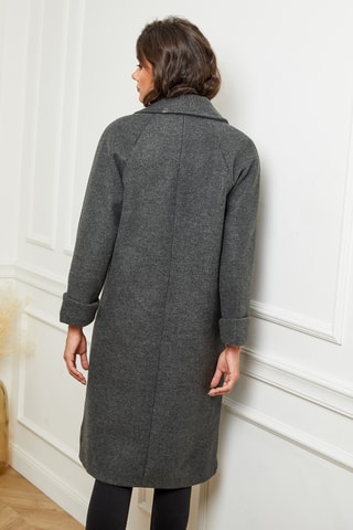 Manteau droit long - Anthracite