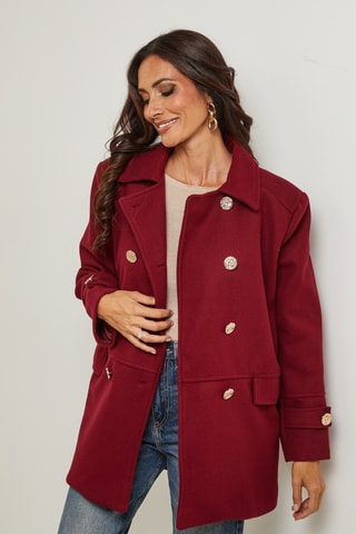 Manteau droit - Bordeaux