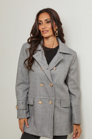 Manteau droit - Gris