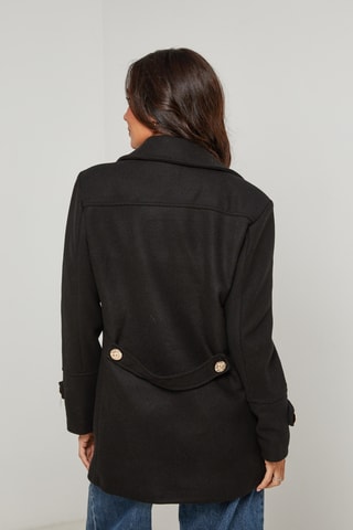 Manteau droit - Noir