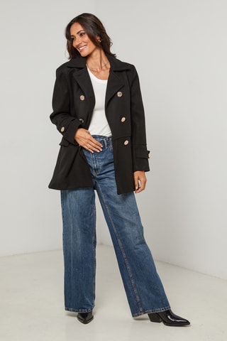 Manteau droit - Noir