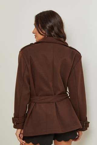Manteau droit - Marron