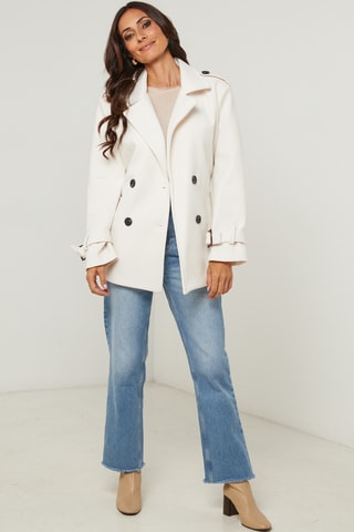 Manteau droit - Écru