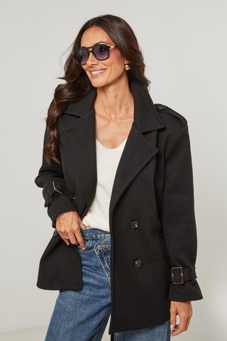 Manteau droit - Noir