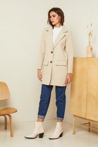 Manteau droit - Beige