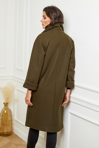 Manteau droit long - Kaki