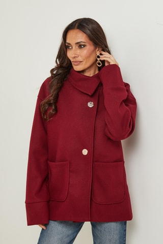 Manteau droit - Bordeaux