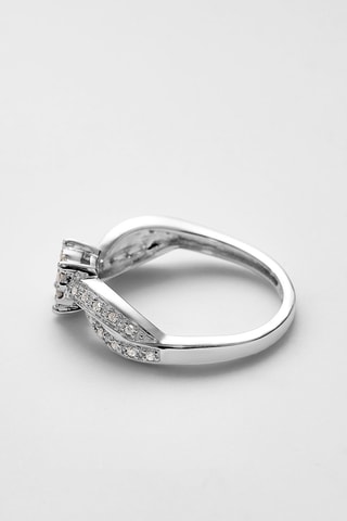 Solitario Bel Eclat - Oro blanco y diamantes