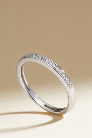 Alianza My Love - Oro blanco y diamantes