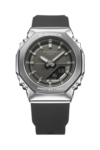 Anadigitaal Hars Horloge - Chronometer en GMT - Zwart en Zilverkleurig