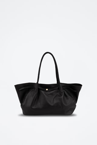 Bolso shopper de piel Mellara - Negro