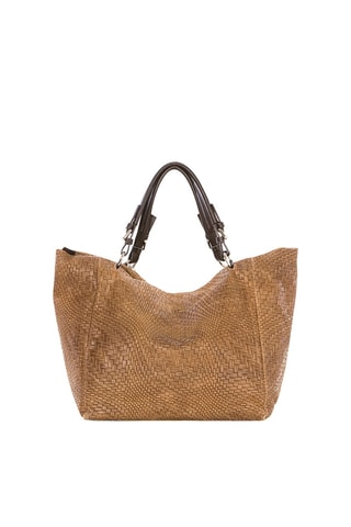 Bolso shopper de piel Solana - Marrón claro