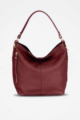 Bolso de piel Carrara Negro - Anna Morellini - Burdeos